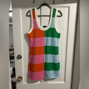 STAUD Mini Seashore Dress - Multicolor Size XL